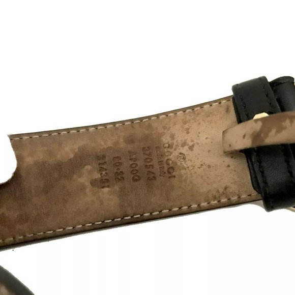 942189BB (S1) Gucci Belt Interlocking Black Leather - Picture 8 of 9